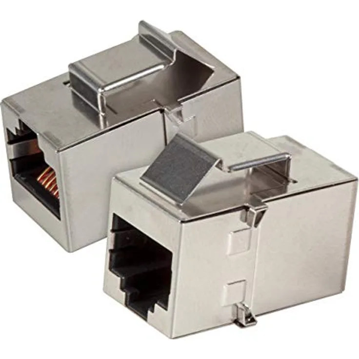 EFB-Elektronik Keystone Einbauadapter RJ45 STP, CAT.5E, Edelstahlgehäuse, 37508.1V2