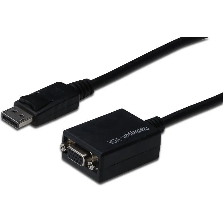 DIGITUS DisplayPort Kabel (0,2m, DP-HD15, Stecker-Buchse, m-Verriegelung, DP 1.2 kompatibel, UL)