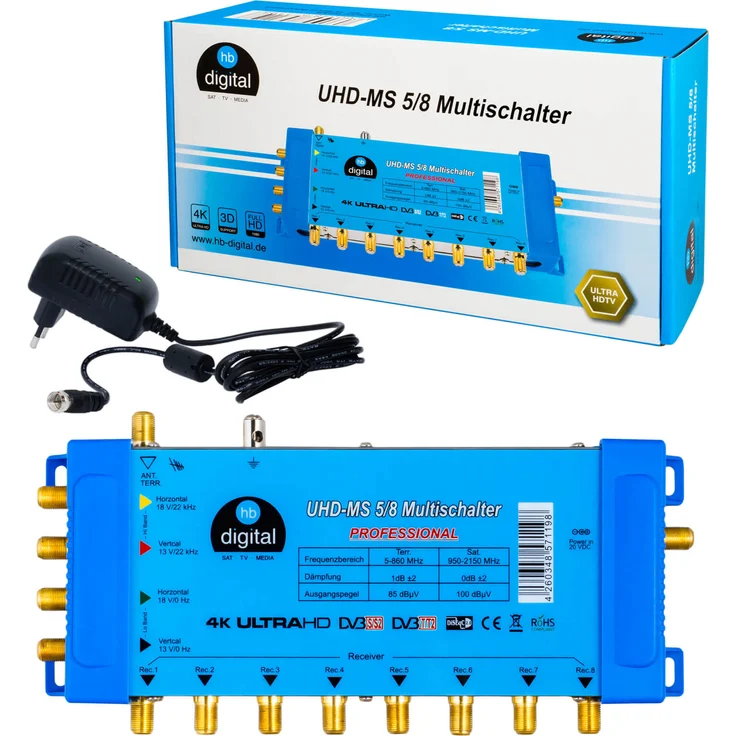 HB-DIGITAL Multischalter UHD-MS 5/8