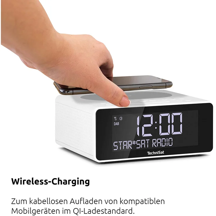 TechniSat DIGITRADIO 52 Radiowecker mit Wecker, LCD-Display, weiß – Bild 5