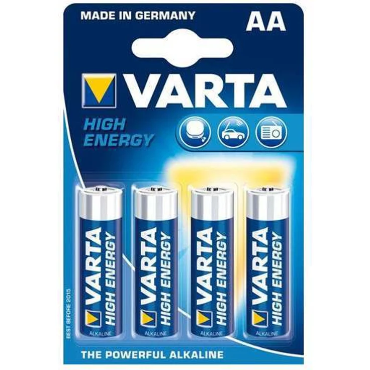 Varta High Energy LR03 Micro AAA Batterie (1,5V, 2400mAh, 4-er Blister) – Bild 1