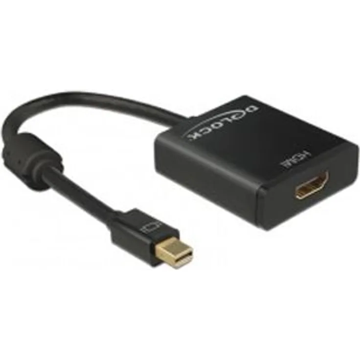 Delock Adapter mini Displayport 1.2 Stecker > HDMI Buchse 4K Aktiv schwarz