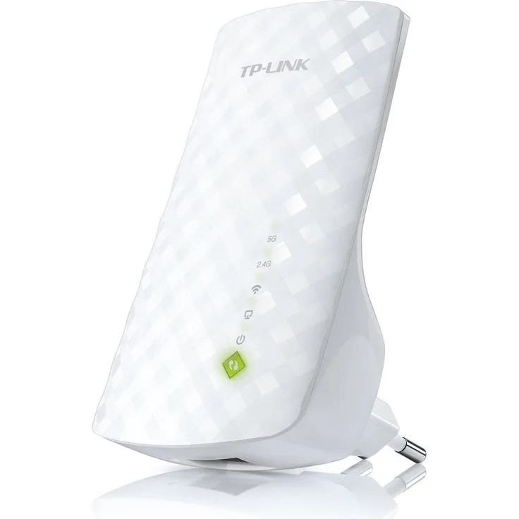 TP-Link RE200 WLAN Repeater (433Mbit-s 5GHz, 185Mbit-s 2,4GHz Dual WLAN AC+N, WLAN Verstärker, LAN Port, App Steuerung, kompatibel zu allen WLAN Geräten) weiß
