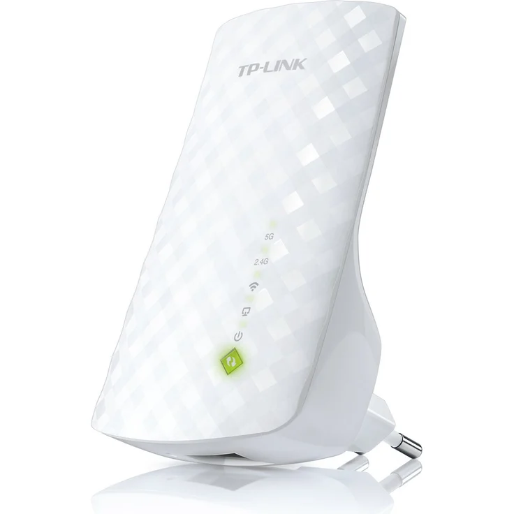 TP-Link RE200 WLAN Repeater (433Mbit-s 5GHz, 185Mbit-s 2,4GHz Dual WLAN AC+N, WLAN Verstärker, LAN Port, App Steuerung, kompatibel zu allen WLAN Geräten) weiß – Bild 1