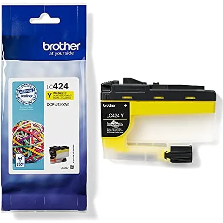 Brother Tintenpatrone LC-424Y Gelb (ca. 750 Seiten) – Bild 1