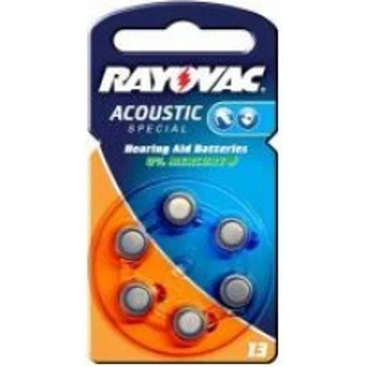 Varta 13RW6EAS Rayovac Acoustic Special Knopfzelle für Hörgeräte (290mAh, 6-er Blister)