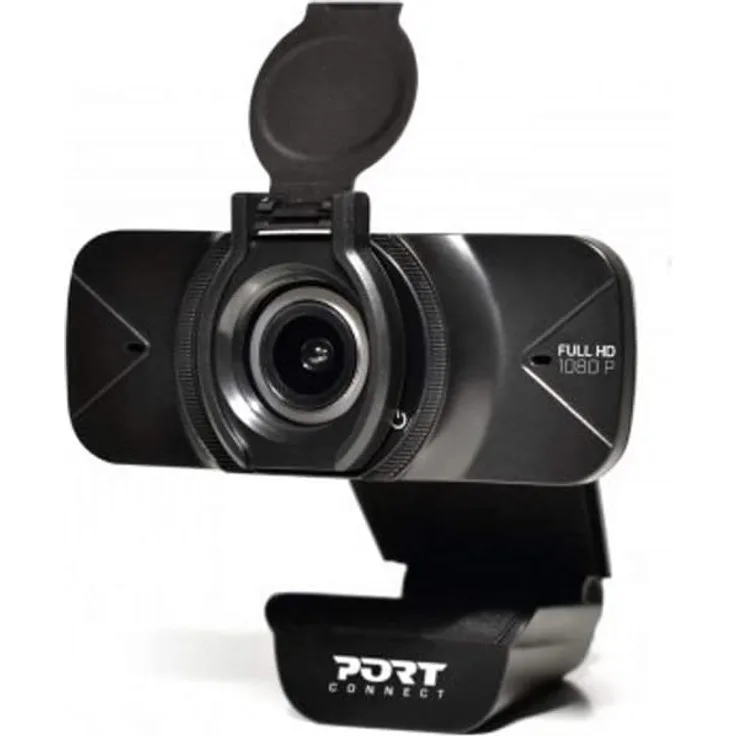 Port Designs Webcam Full HD 1080p Webcam (mit integriertem Mikro, Plug & Play) (900078)