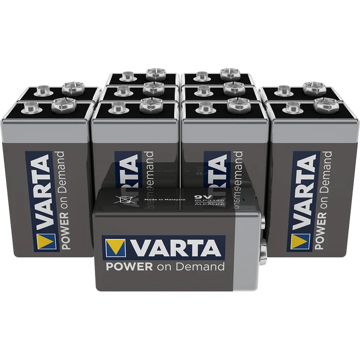 VARTA Power on Demand 9V Block - 10er Pack - smart, flexibel und leistungsstark für den mobilen Endkonsumenten - z.B. für Smart Home Geräten, Rauchmelder, Brandmelder – Bild 1