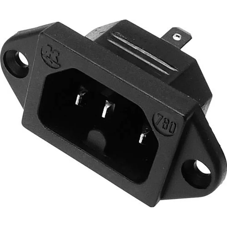 Kaiser 780-sw Warmgeräte-Steckverbinder 780 Serie (Netzsteckverbinder) 780 Stecker, Einbau vertikal Gesamtpolzahl: 2 + PE 10A