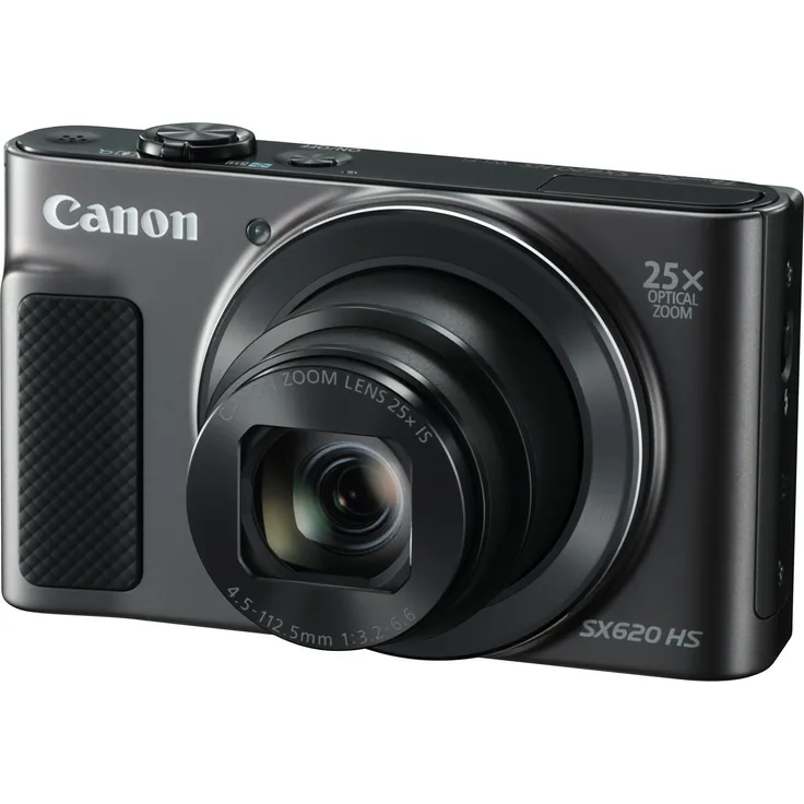 Canon PowerShot SX620 HS Digitalkamera (20,2 MP, 25-fach optischer Zoom, 50-fach ZoomPlus, 7,5cm (3 Zoll) Display, opt Bildstabilisator, WLAN, NFC) schwarz