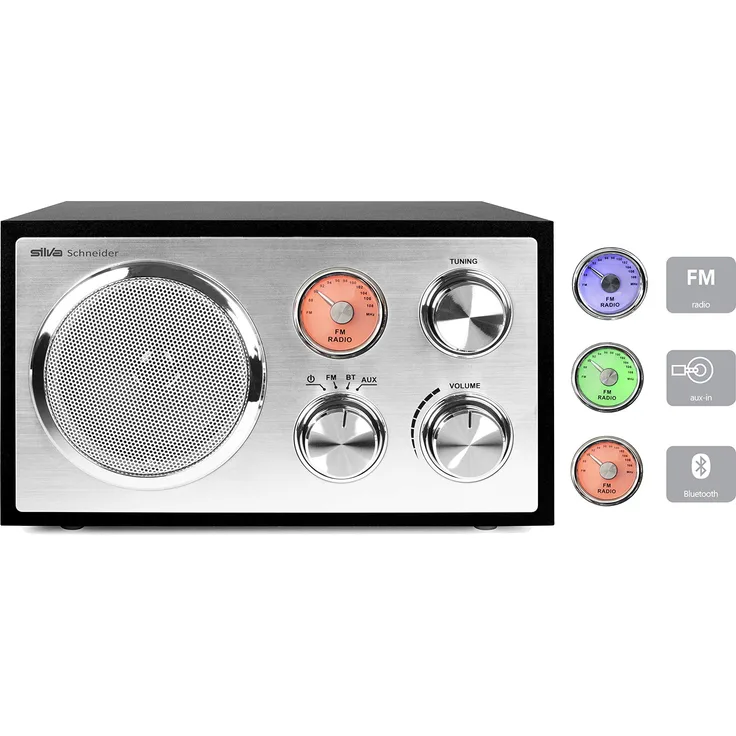 Silva Schneider Mono 1975 UKW Radio mit Bluetooth, AUX, Kopfhörer Anschluss, Netzbetrieb