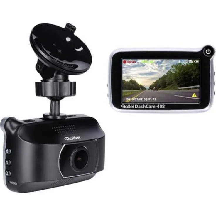 Rollei DashCam-408 - Hochauflösende GPS Auto-Kamera mit Full HD (1080p-30fps) und automatische Notfall Videoaufnahme, inkl. Bewegungssensor und G-Sensor