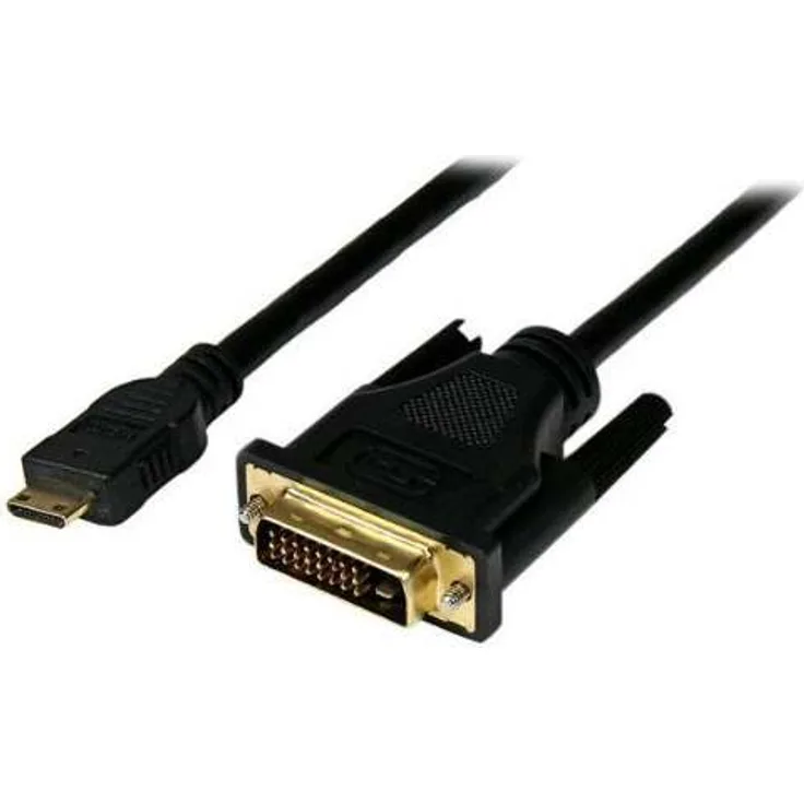 StarTech.com Mini HDMI auf DVI Kabel - St/St - Videokabel - HDMI / DVI - 30 AWG - Mini-HDMI, 19-polig (M) - DVI-D (M) - 1,0m - abgeschirmt - Schwarz (HDCDVIMM1M)