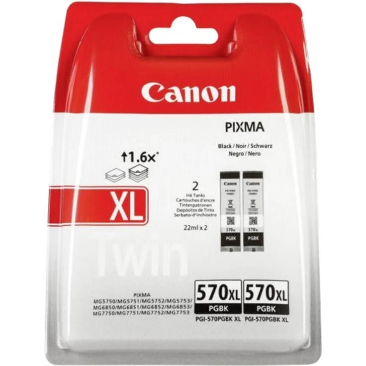 Canon PGI-570PGBK XL Twin 22ml 500Seiten Pigment schwarz – Bild 1