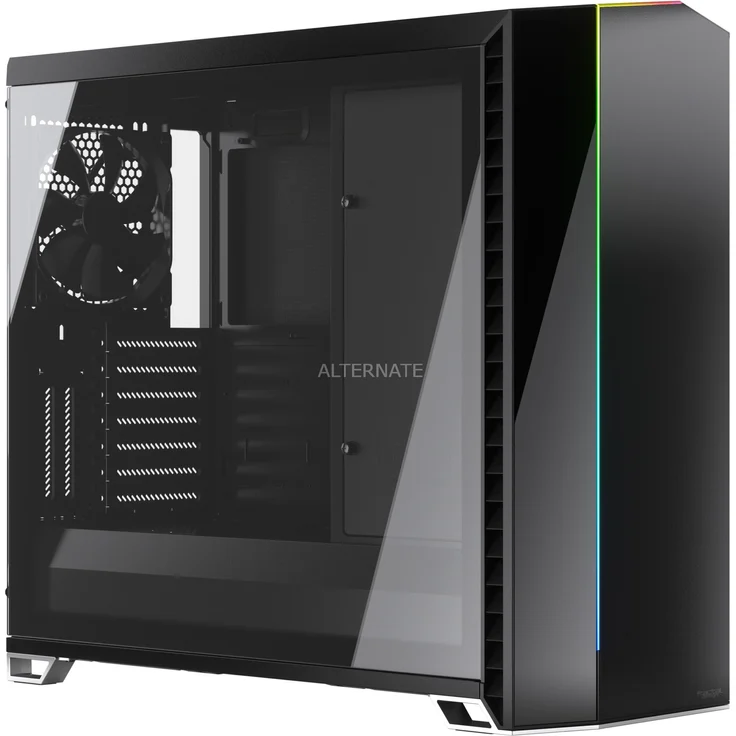 Fractal Design Vector RS Blackout TG RGB ATX- Tower-Gehäuse, Schwarz – Bild 1