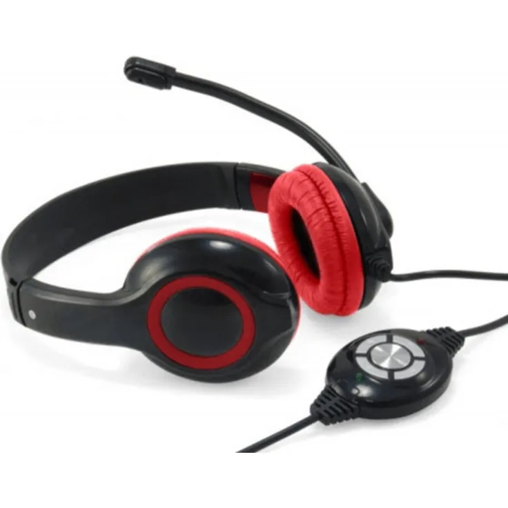 Conceptronic USB-Headset 2m Kabel USB2.0 Rot