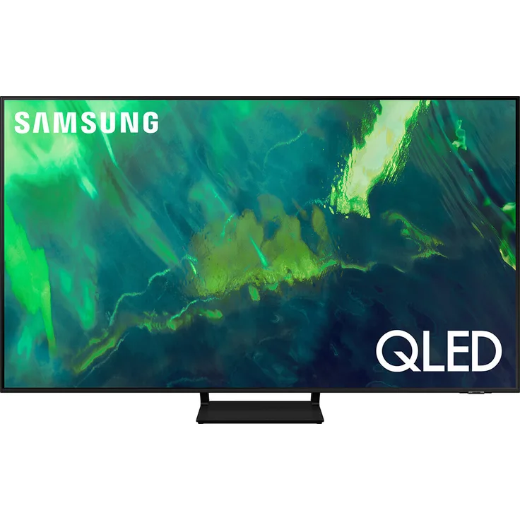 Samsung GQ85Q70AAT 214 cm (85 Zoll) QLED Smart TV (Ultra HD, HDR, Edge LED) Twin HD-Triple-Tuner (Sat, Antenne, Kabel) Modelljahr 2021 Energieklasse E (DE-Modell)