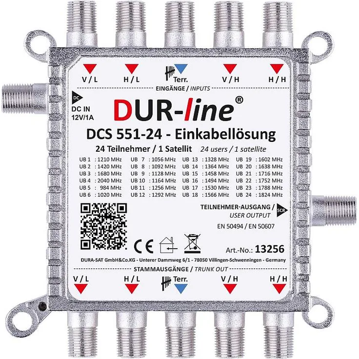 DUR-line DCS 551-24 Unicable Einkabellösung 1x24
