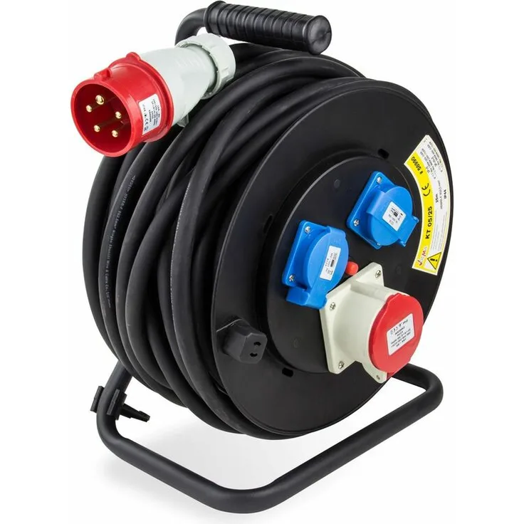 Kabeltrommel Kabelaufroller Verlängerungskabel Kabelrolle Kabelbox 25 Meter 400V