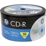 HP Logo CD-R80 700 MB 52X (50 Pieces of 80 mins Reminble cd Bulk Packed Spool Spindle)