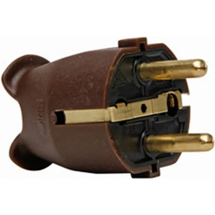 Kopp Schutzkontakt-Stecker braun, 175706004