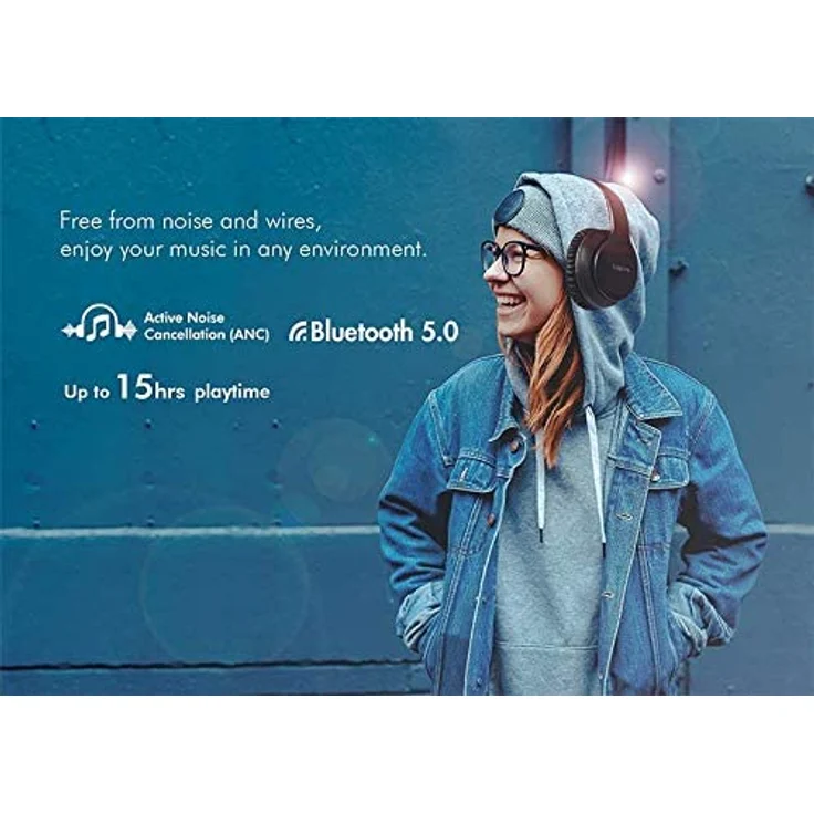 LogiLink BT0053 Over-Ear-Kopfhörer, mit Bluetooth, Mikrofon, Noise Cancelling, schwarz – Bild 3