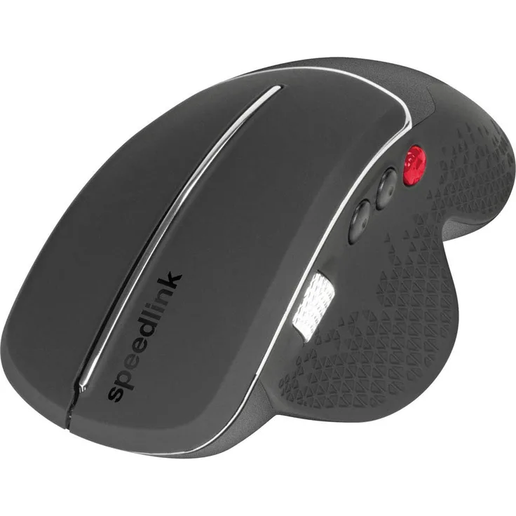 Speedlink LITIKO Ergonomic Mouse - Kabellose PC-Maus - Praktisches Daumenscrollrad - Haltungsverbessernde Form - Treiberlose Installation, schwarz