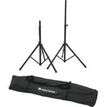 Omnitronic Boxenhochständer MOVE MK2 Set | 2 Boxenhochständer, ausfahrbar bis 185 cm, bis 18 kg belastbar + Tasche | Standfester Boxenhochständer für den mobilen Einsatz 