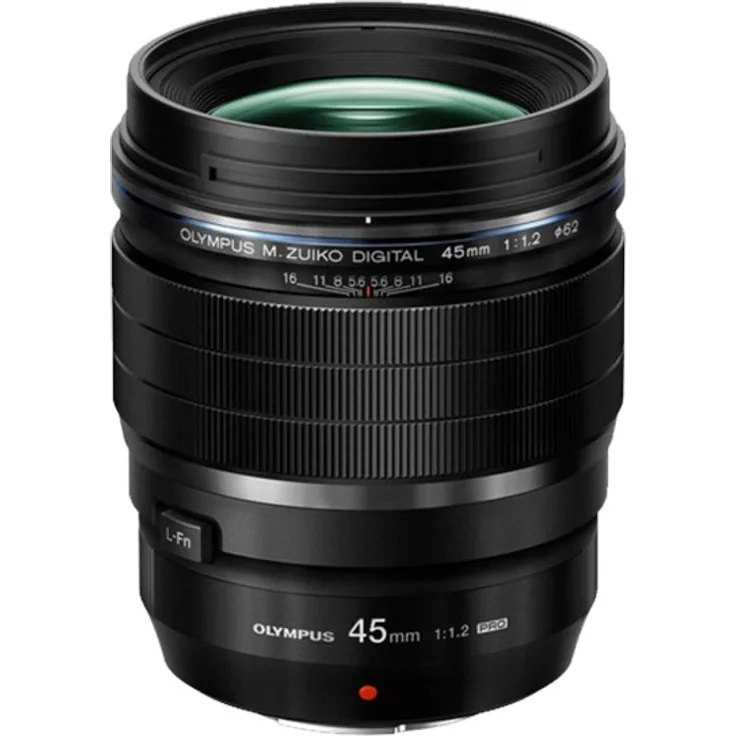 Olympus M.Zuiko Digital ED 45mm F1.2 PRO Objektiv, lichtstarke Festbrennweite, geeignet für alle MFT-Kameras (Olympus OM-D & PEN Modelle, Panasonic G-Serie), schwarz