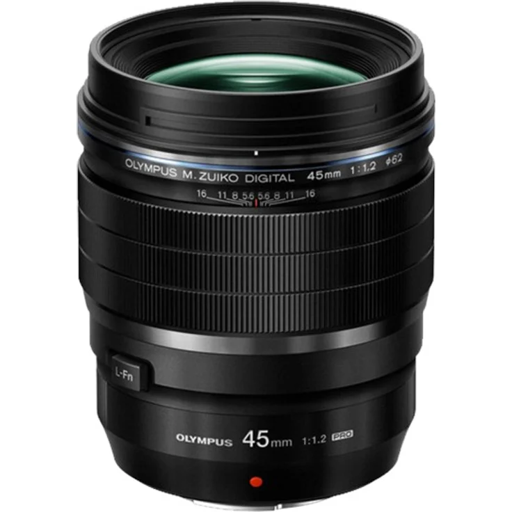 Olympus M.Zuiko Digital ED 45mm F1.2 PRO Objektiv, lichtstarke Festbrennweite, geeignet für alle MFT-Kameras (Olympus OM-D & PEN Modelle, Panasonic G-Serie), schwarz – Bild 1