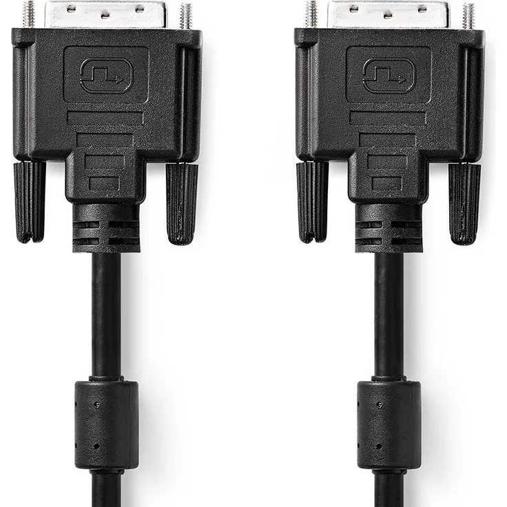 Nedis DVI-Kabel | DVI-D 24+1-Pin Stecker | DVI-D 24+1-Pin Stecker | 2560x1600 | Vernickelt | 2.00 m | PVC | Schwarz | Plastikbeutel