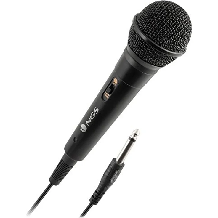 NGS Singer Fire Karaoke Microphone Verkabelt Schwarz - Mikrofone (Karaoke Microphone, -73 dB, 80-12000 Hz, Unidirektional, 600 Ohm, Dynamisch) – Bild 1