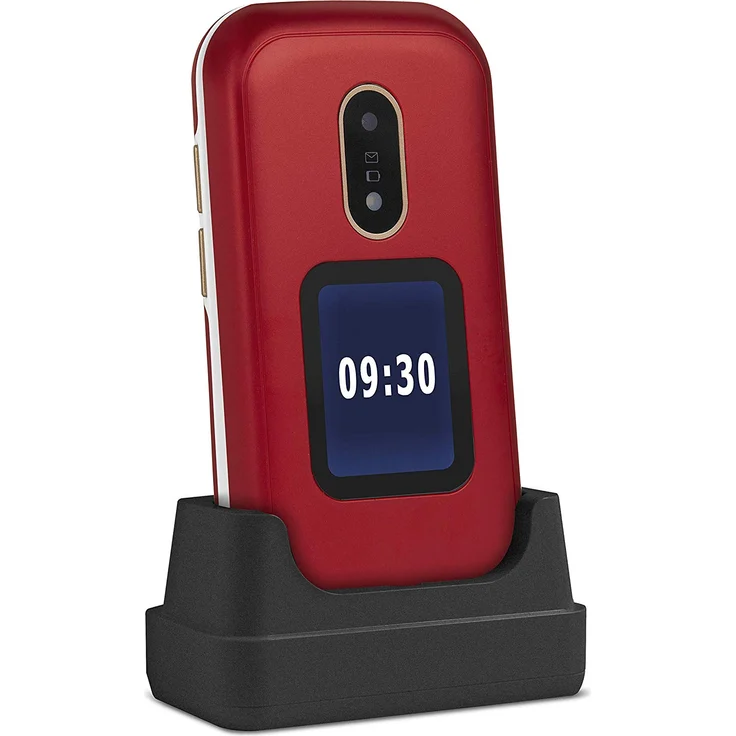 Doro 6060 - GSM Mobiltelefon im eleganten Klappdesign (3 MP Kamera, 2,8 Zoll (7,11cm) Display, GPS, Bluetooth) rot-weiß – Bild 4
