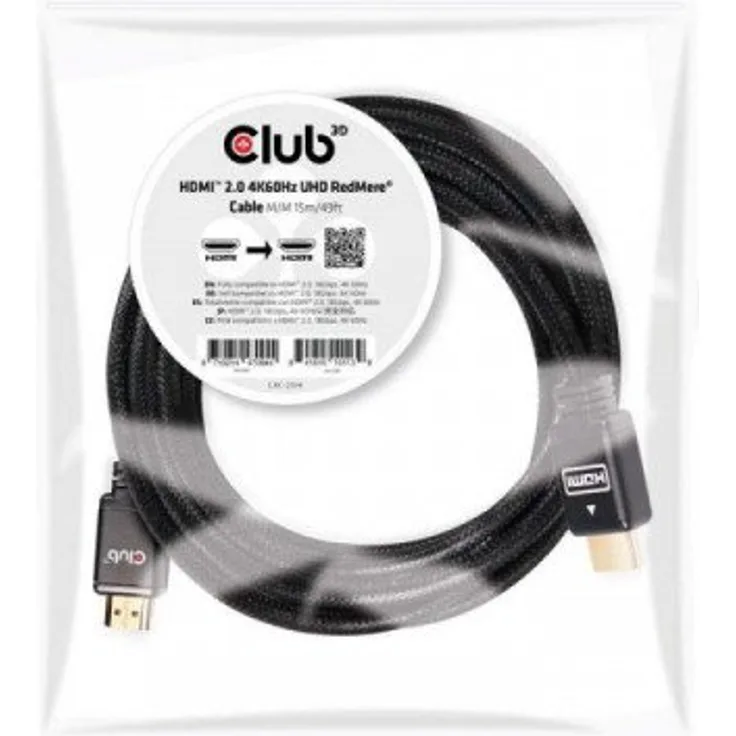Club 3D CAC-2314 - HDMI mit Ethernetkabel - HDMI (M) bis HDMI (M) - 15 m - 4K Unterstützung