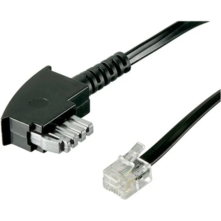 Goobay 50951 TAE-N Anschlusskabel (International Pin Out) 4-Polig, TAE-N-Stecker > RJ11-RJ14-Stecker (6P4C)