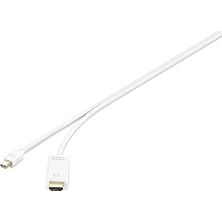 Renkforce Mini-DisplayPort / HDMI Anschlusskabel (1x Mini-DisplayPort Stecker - 1x HDMI-Stecker) 3 m Weiß (RF-3697526)