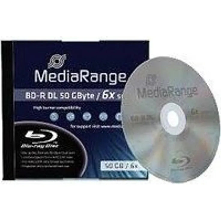 MediaRange MR507 BD-R Dual Layer Blu-ray Disc (50GB 6x Speed, 10 Stück)