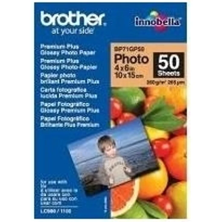 Brother BP71GP50 Fotopapier A6 50BL 260g-qm für MFC-6490CW DCP-375CW 6890CDW