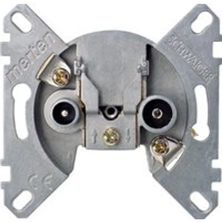 Merten 466098 BK--Sat-Antennendurchgangsdose, 2fach