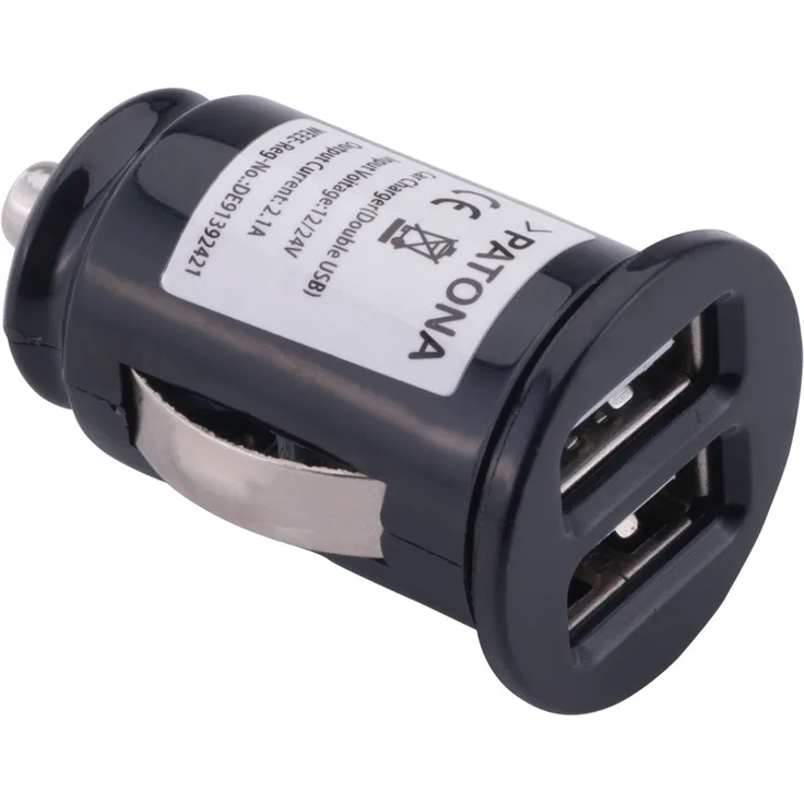 PATONA KFZ-Ladeadapter Dual für USB - 12V/24V mit 2100mA Output