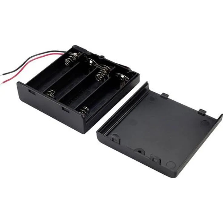 TRU COMPONENTS SBH341-1AS Batteriehalter 4x Mignon (AA) Kabel