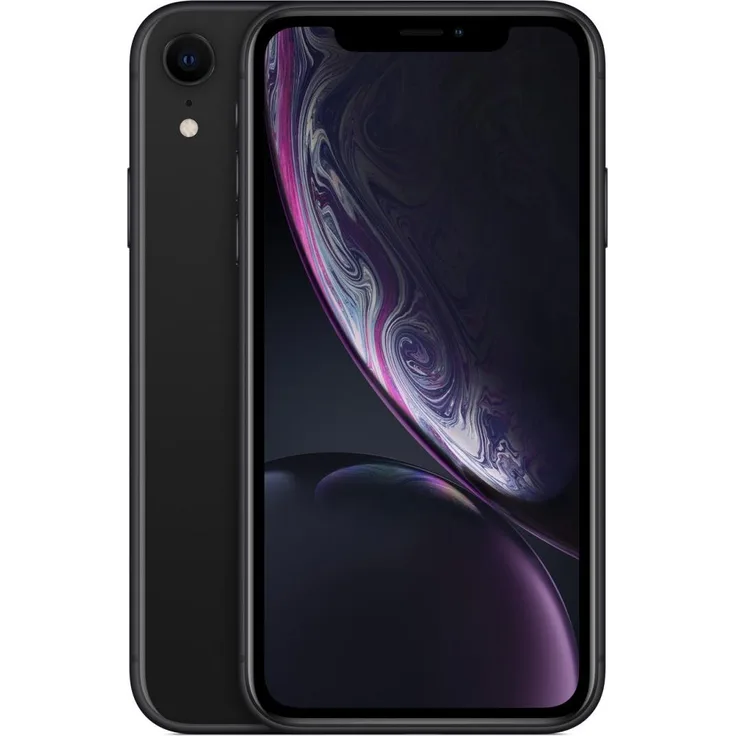 Apple iPhone XR Smartphone 15,49cm (6,1 Zoll) LCD-Display, 64GB interner Speicher, 3GB RAM, iOS 12, Schwarz