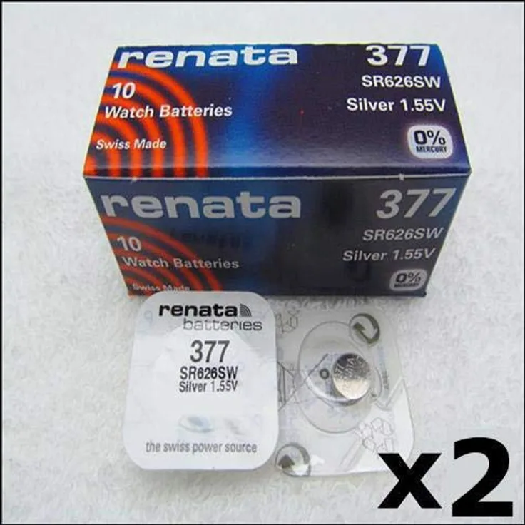 Batterie Silver Oxide, Knopfzelle, 377, 24mAh, 1.55V (RE377)