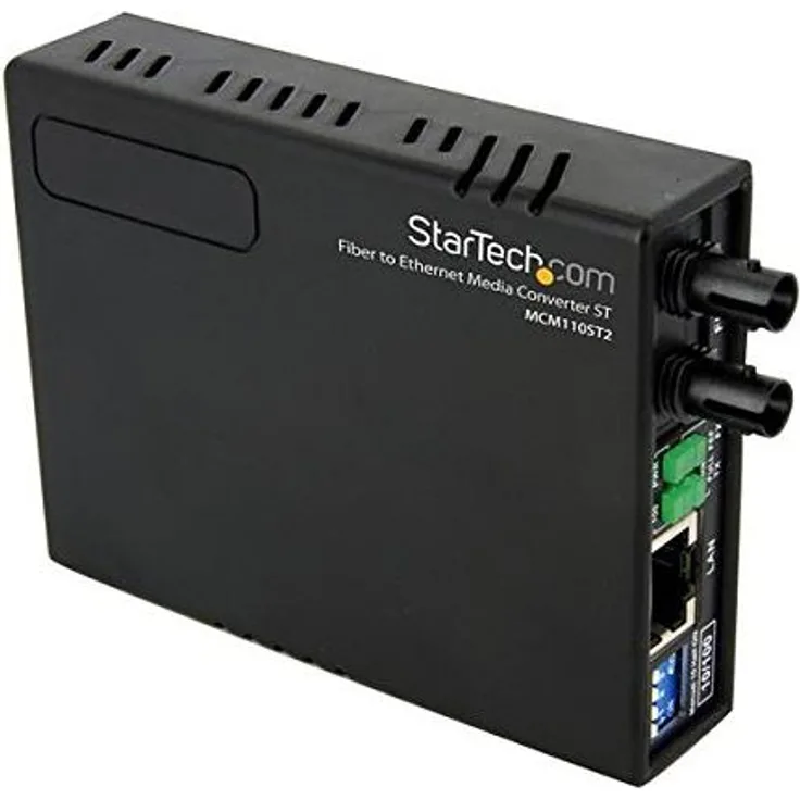 StarTech.com 10-100 Mbit-s Fast Ethernet Multimode ST LWL - Glasfaser Kupfer Medienkonverter - 2km