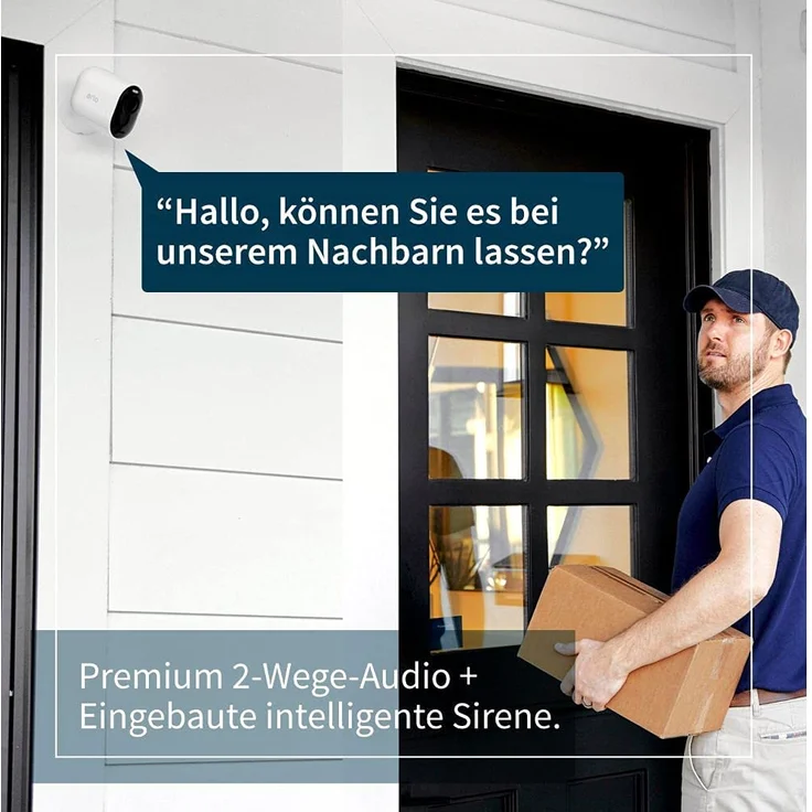 Arlo Ultra 2 Spotlight WLAN Überwachungskamera außen, 4er Set, kabellos, 4K, Nachtsicht in Farbe, Bewegungsmelder, 2-Wege-Audio, Schwarz (VMS5440B) – Bild 6