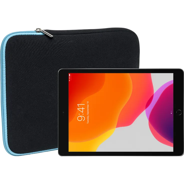 Slabo Tablet-Tasche Neopren schwarz, türkis (4260644413277)
