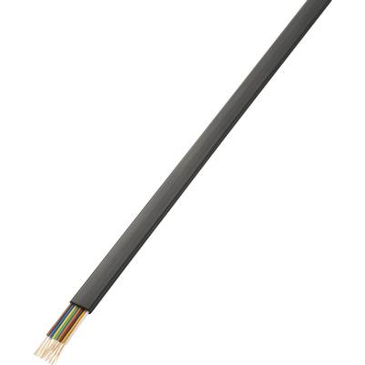 TRU COMPONENTS Telefonkabel 10 x 0.08 mm² Schwarz 1572268 50 m (1572268)