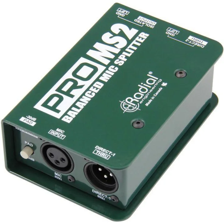 Radial Engineering ProMS2 Passiver Mikrofonsplitter 1 auf 3