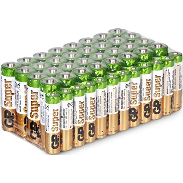 Batterien 32x Mignon AA LR6 & 12x Micro AAA LR03 Megapack 44 Stück GP Batteries Super Alkaline