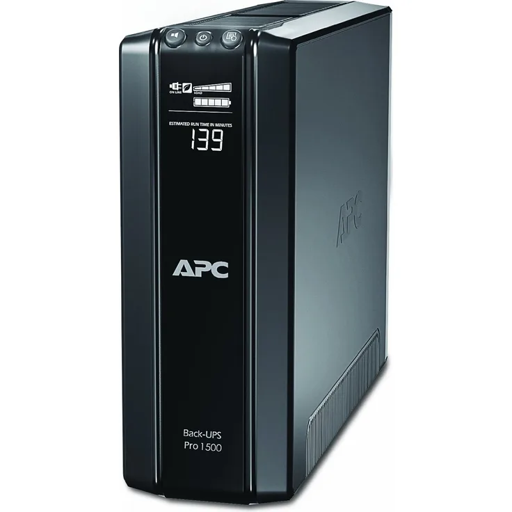 APC Back UPS PRO - BR1500GI - USV 1500VA Leistung (Stromparfunktion, IEC - Kaltgeräte Ausgänge, Multifunktionsdisplay, inkl. 150.000 Euro Geräteschutzversicherung)